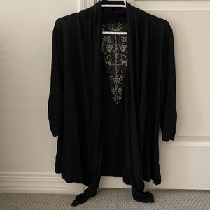 Black lace cardigan